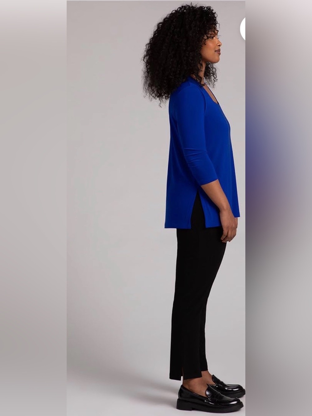 Sympli | Square Neck 3/4 Sleeve Top